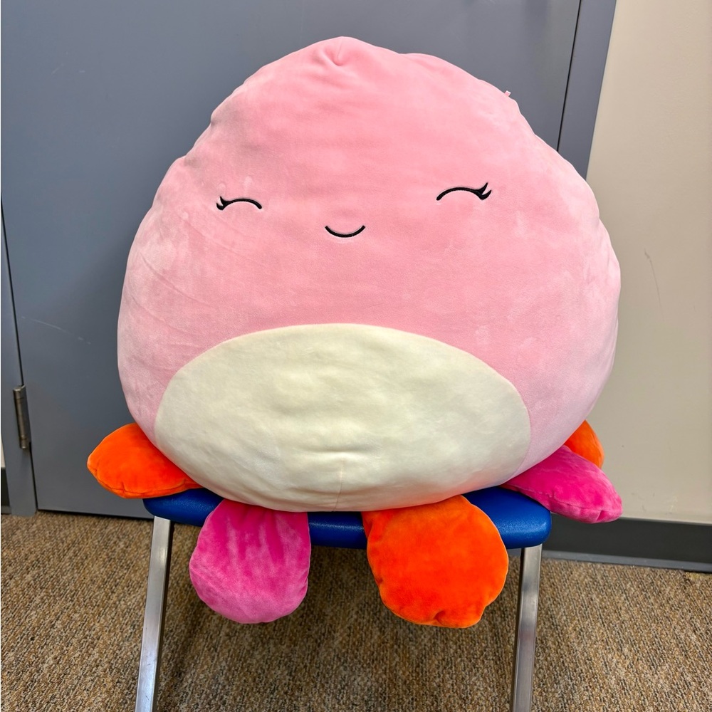 Squishmallows Jumbo Octopus Plush Pink & Multi Colored Tentacles – 22″